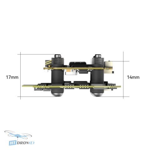 IFlight Borg 5S RX Stack - size comparison with accessories, drone parts shop