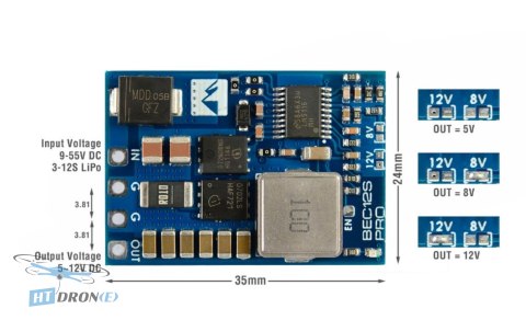 MATEKSYS BEC Module 12S Pro MATEKSYS angled view, buy now at HTDRONE
