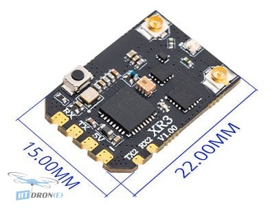 RadioMaster XR3 Nano detailed shot of drone receiver