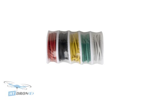 HTDRONE Silicone Wires AWG18 5m Spool 3/4 view of color set