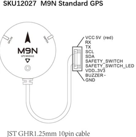 Holybro GPS Module M9N accessories included with GPS navigation module