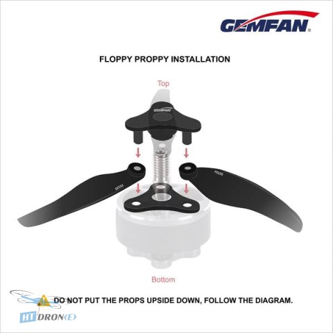 Gemfan F6030-3 Floppy Proppy white FPV propellers packaging set 2CCW 2CW HTDRONE