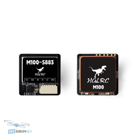 Top view HGLRC M100-5883 GPS module PCB components details price HTDRONE