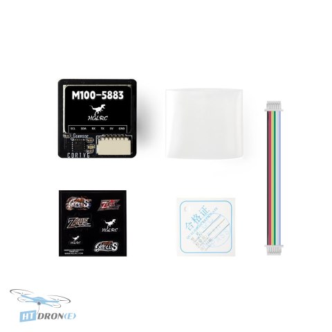 HGLRC M100-5883 GPS module size comparison with accessories buy at HTDRONE