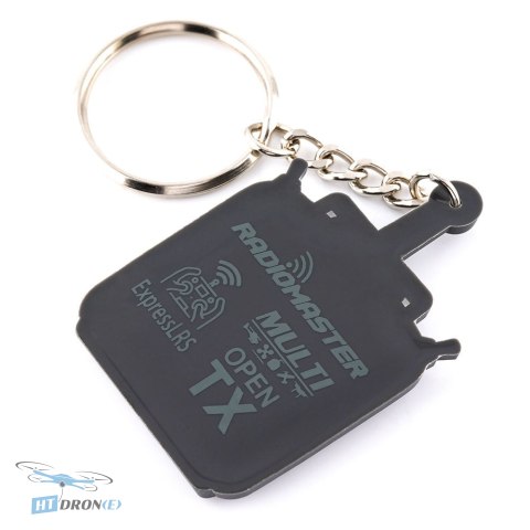 RadioMaster TX16s keychain packaging accessory featuring the RadioMaster brand logo