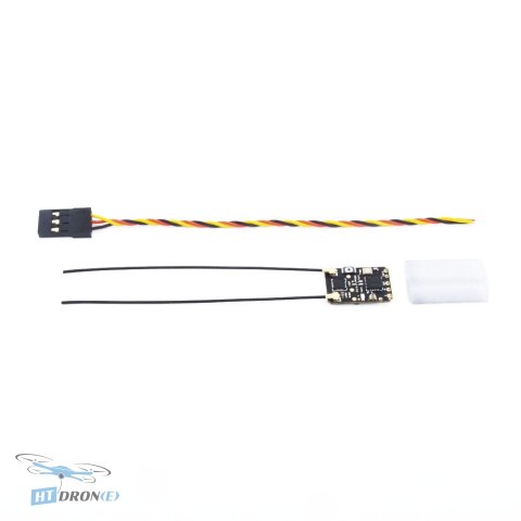 RadioMaster R81 V2 D16 FPV receiver size comparison with accessories