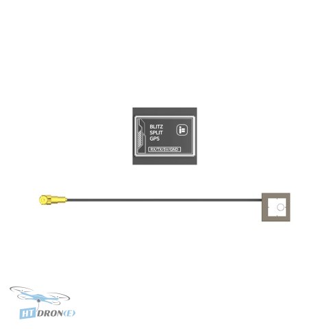 IFlight BLITZ SPLIT GPS module size compared to accessories shop HTDRONE