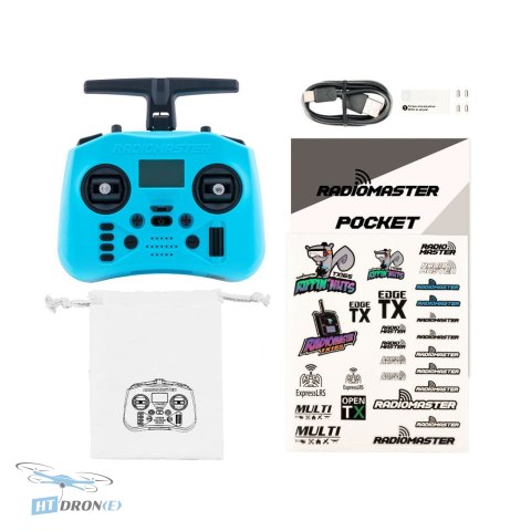 RadioMaster Pocket Crush Edition ExpressLRS Gray kit accessories size comparison RC controller HTDRONE
